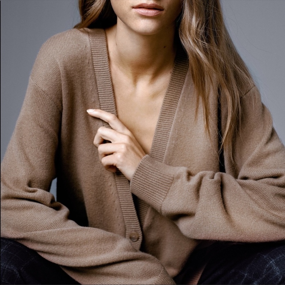 Aritzia The Group By Babaton Ride Cardigan Beige